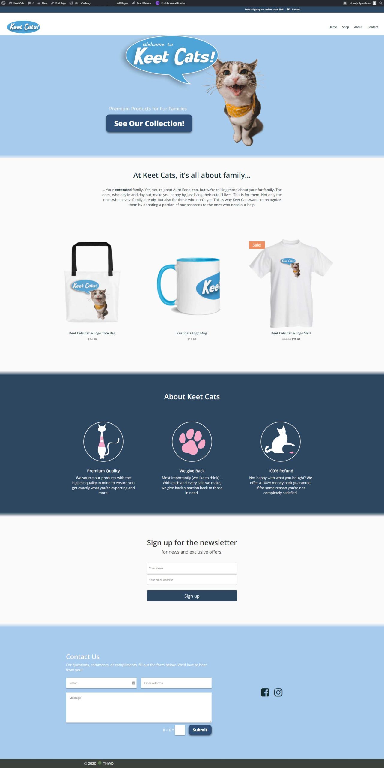 Professional and Thriving E-Commerce Sites Handmade by Tyson Hood Web Services